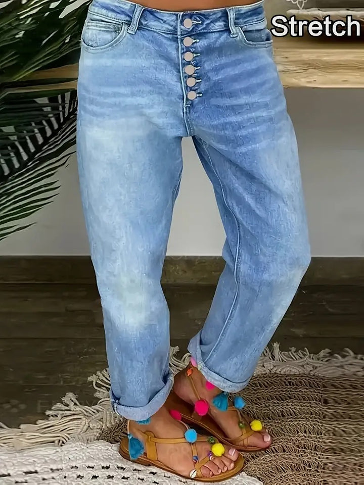 Dams Jeans | High Stretch &amp; Komfort Fit | Raka Ben &amp; Effen Färg