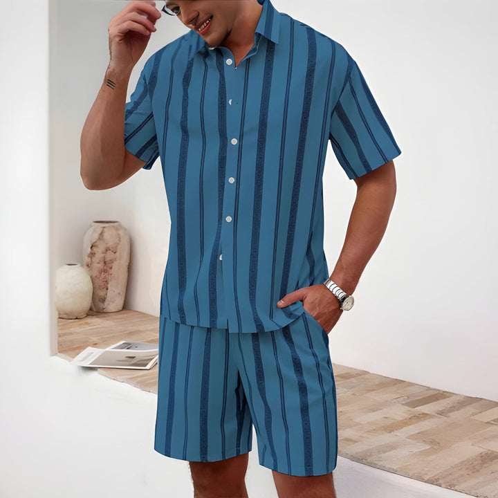 Herr Set | Oversized | Med Knappar | Sommar