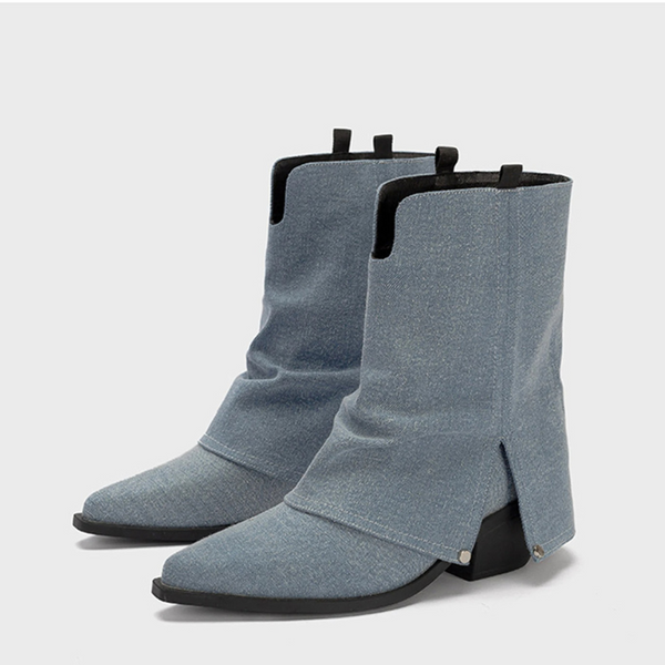 Damskor | Retro Cowboyboots | Puntig Tå
