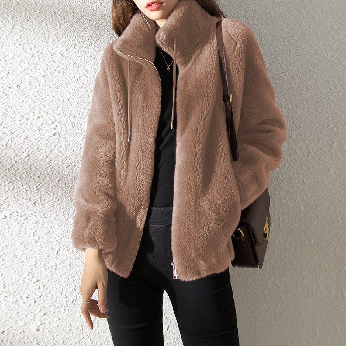 Damjacka | Elegant Värme | Lyxig Plush Look