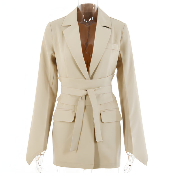 Blazer för kvinnor | med midjebälte | sofistikerad och mångsidig | modern elegans