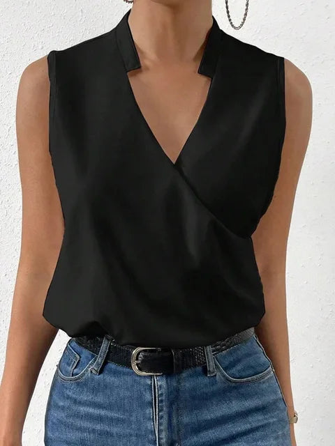 Dam Sommarblus | Lätt & Smickrande Passform | Mångsidig & Stilren | 100 % Polyester
