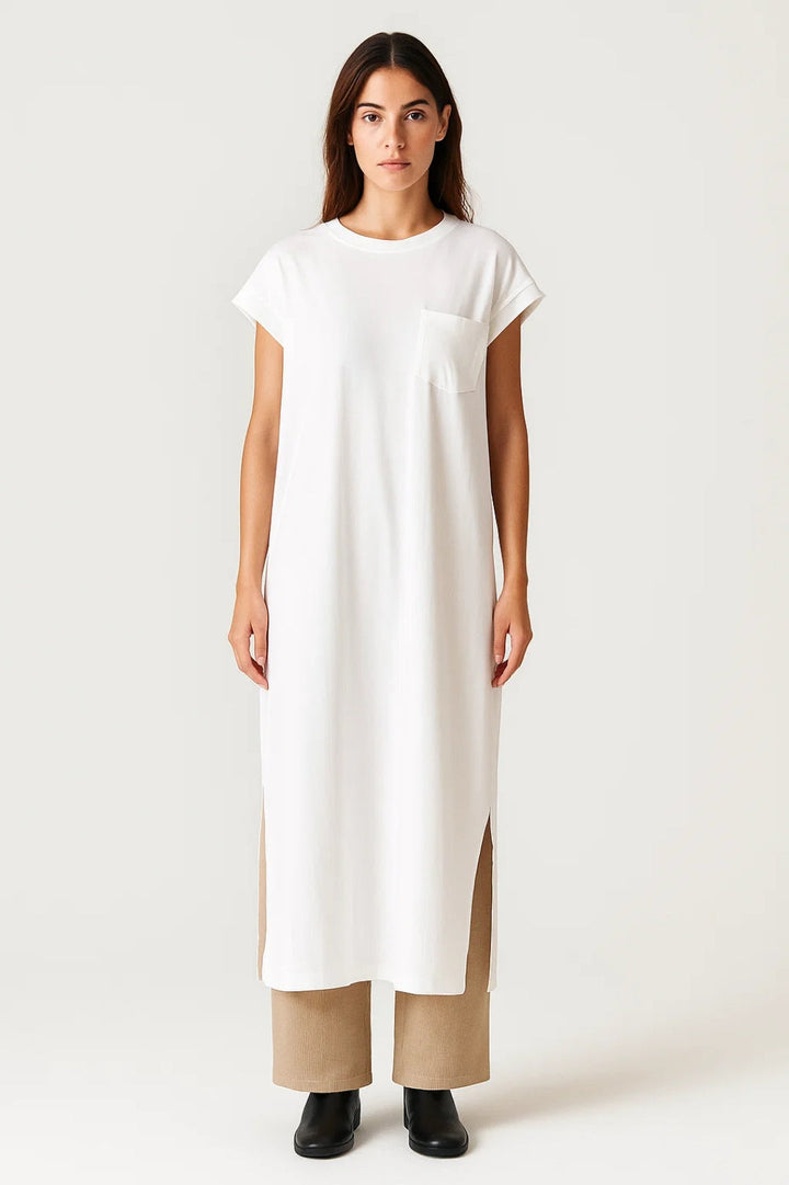 Dam Klänning | Oversized Rak | Kort Ärm | Sommar