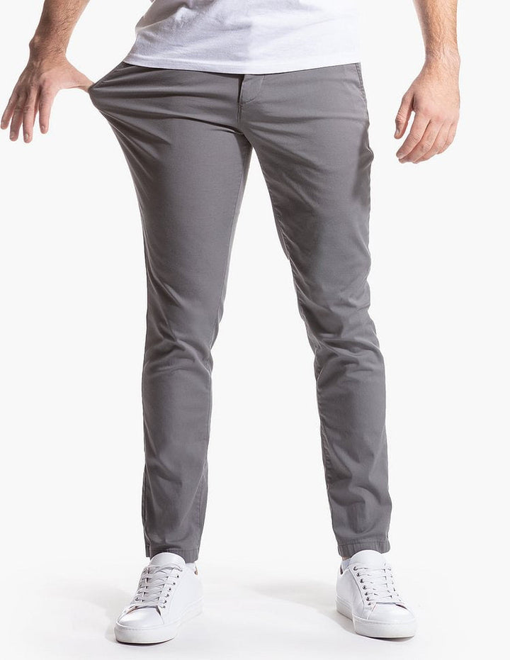 Herr Byxor | Slimfit Straight | Med Knapp | Sommar