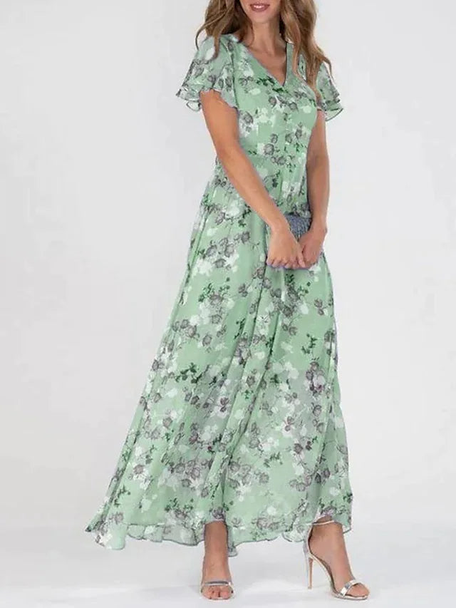 Dam Klänning | Elegant | V-ringad | Sommar
