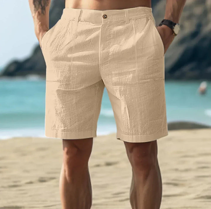 Herr Shorts | Rak Passform | Med Knapp | Sommar