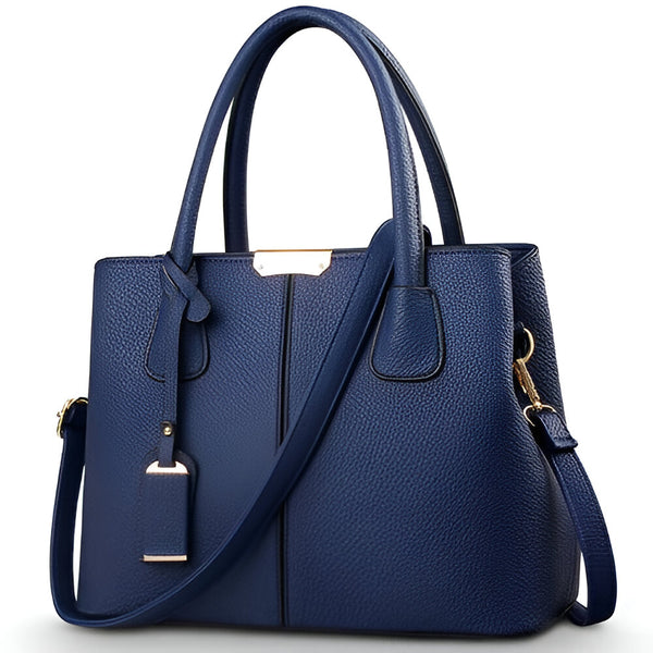 Damväska | Stor fyrkantig tote | Crossbody- och skuldra-väska | PU-läder