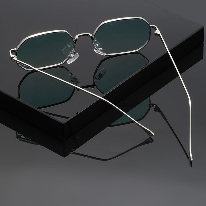 Herr Solglasögon | Geometrisk Smal | Retro Stil | Sommar