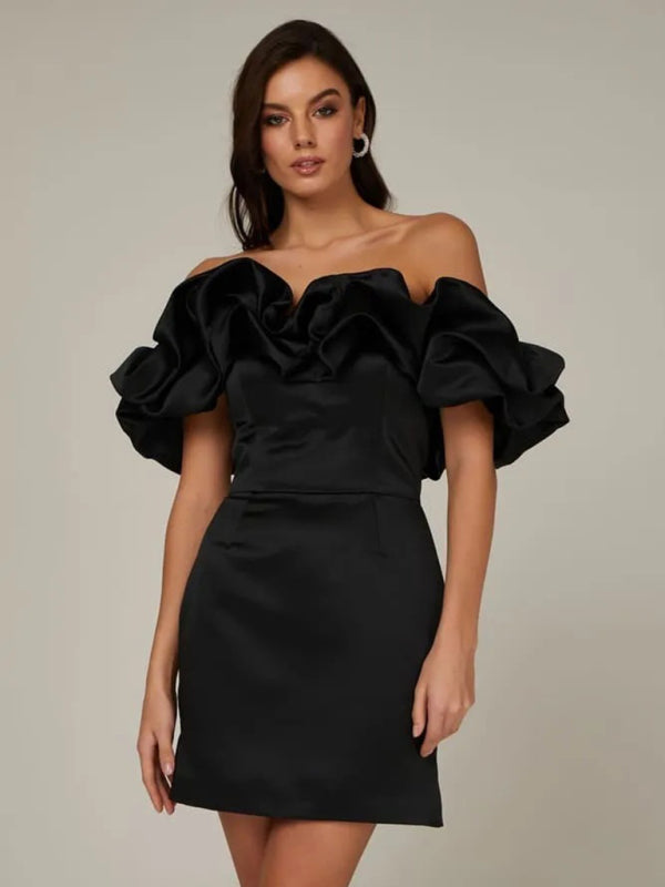 Dam Klänning | Elegant | Bardotringning | Sommar