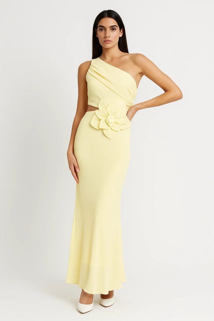 Dam Klänning | Elegant Slimfit | One Shoulder | Sommar