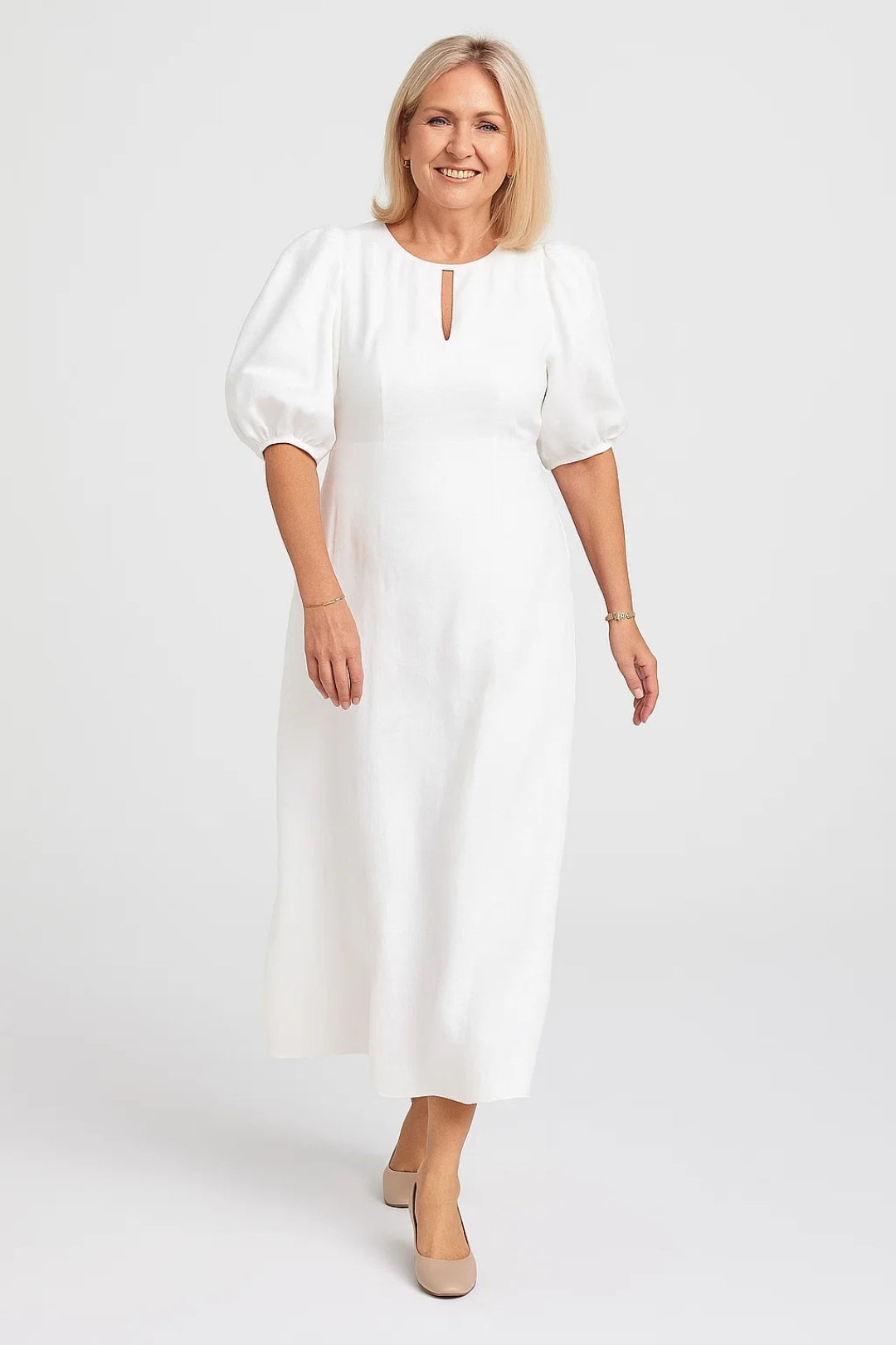 Dam Klänning | Elegant | Puffärm | Sommar