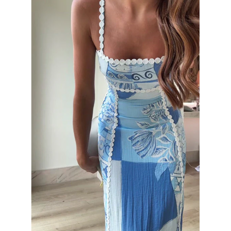 Dams Spaghetti Strap Klänning | Rygglös & Snörning | Sommar & Semester