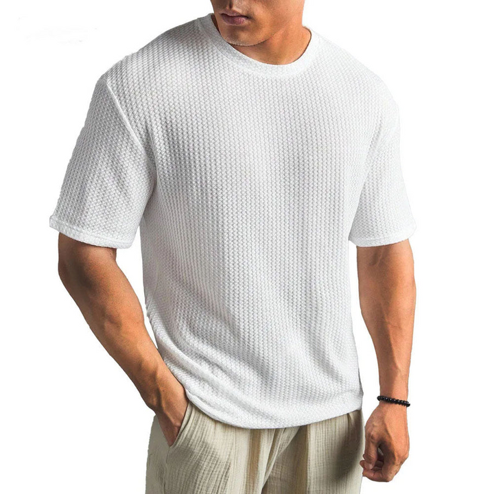 Herr T-shirt | Regular Struktur | Korta Ärmar | Sommar