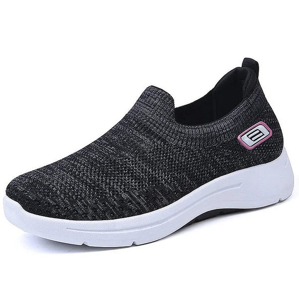 Kvinnor Sneakers | Lätta & Andningsbara | Slip-on Design | Vävd Plattformssula