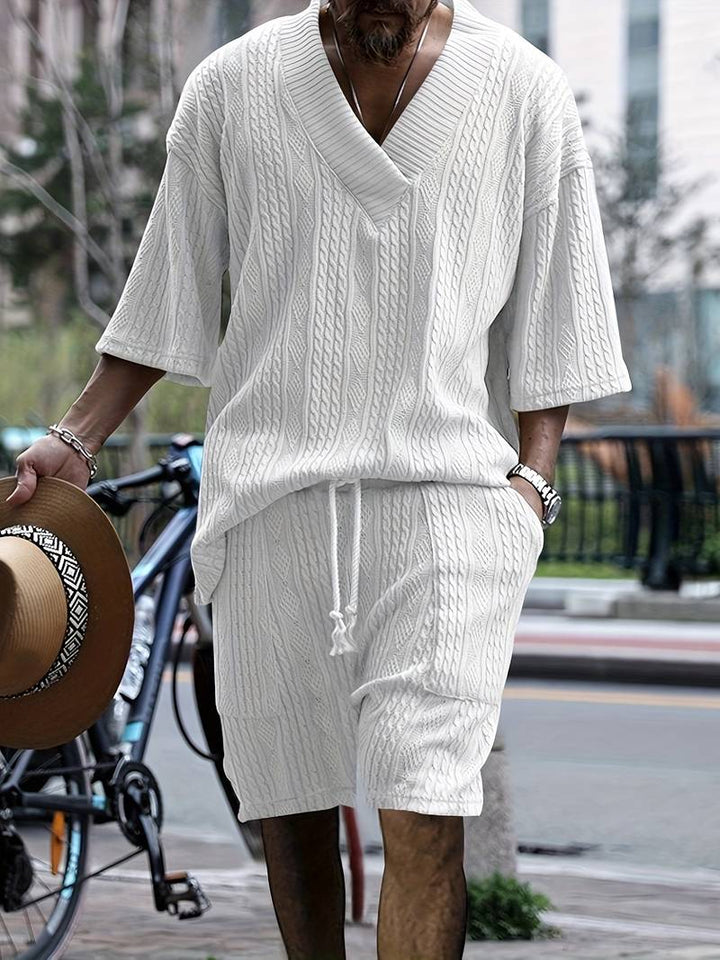 Herr Set | Tapered | V-hals | Sommar