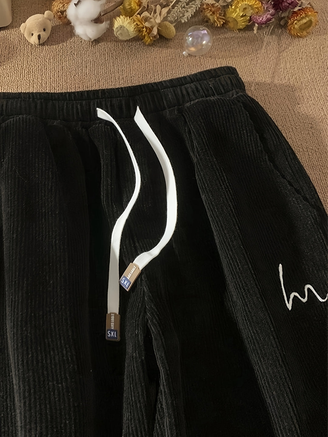 Herr Byxor | Straight Ribbed | Med Dragsko | Sommar