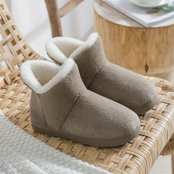 Damslippers Vinter | Varma Tofflor Inomhus | Halkfri Sula | Mjuk Plysch