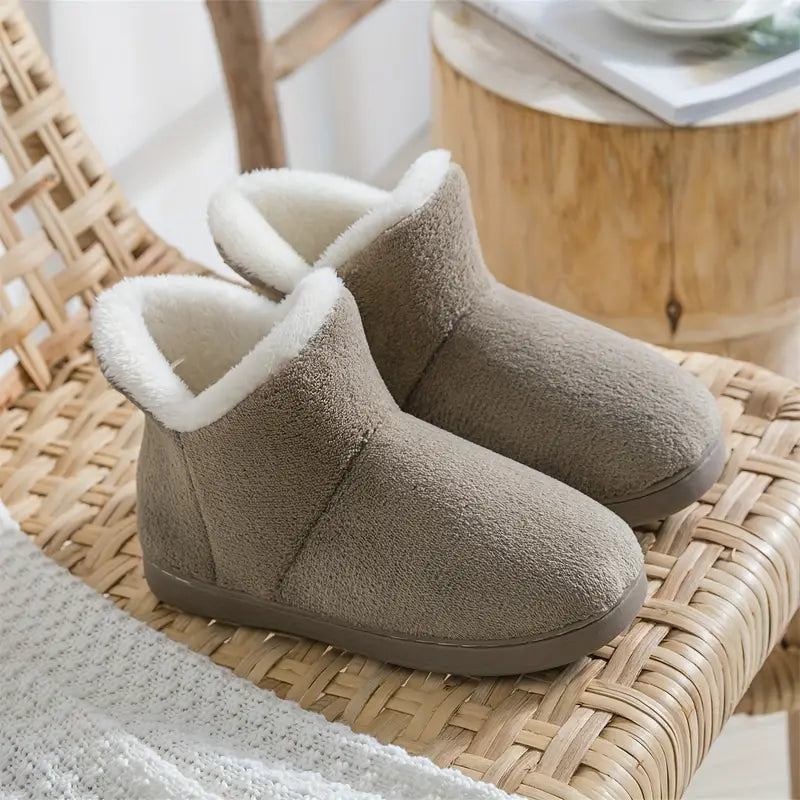 Damslippers Vinter | Varma Tofflor Inomhus | Halkfri Sula | Mjuk Plysch