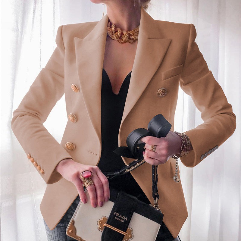 Blazer för dam | Dubbelknäppt | Tidlös & Klassisk | Höstlig Elegans