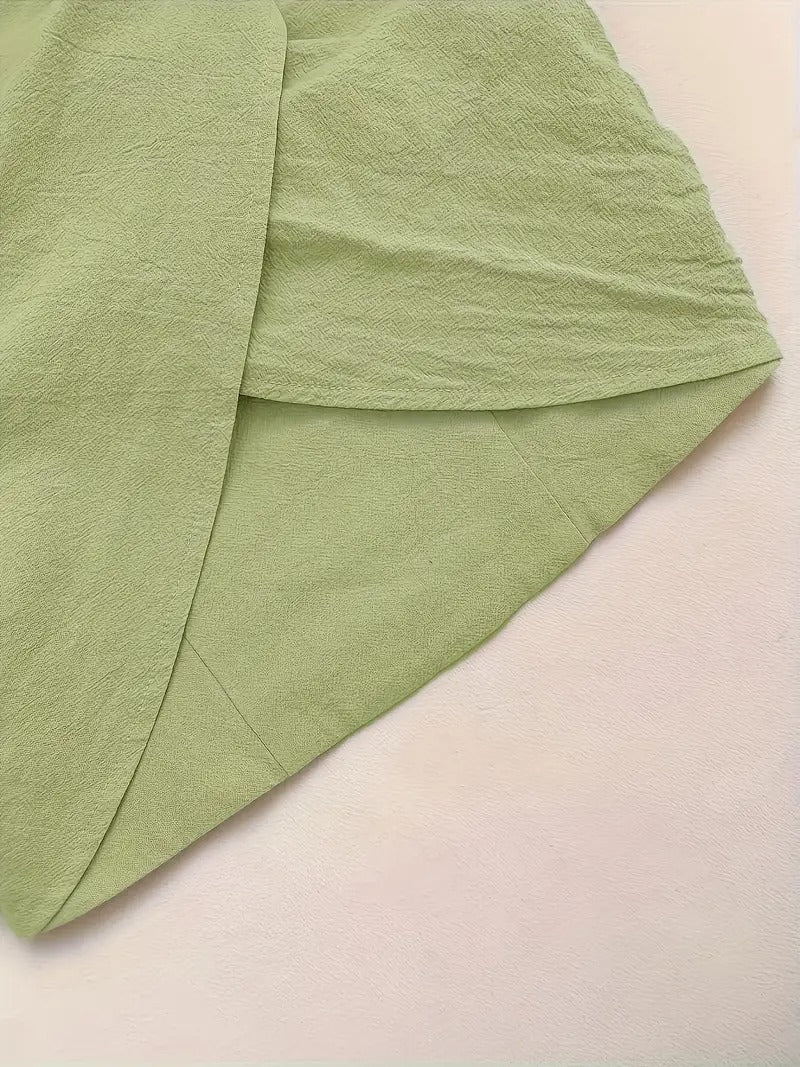 Damtop | Ärmlös med Cross-Neck Design | Effen Färg & Stilren Look | Vardaglig Sommarstil