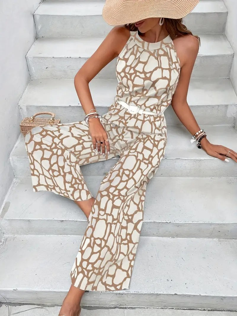 Dams Set | Geometrisk Print & Ruimade Detaljer | Sommar Casual