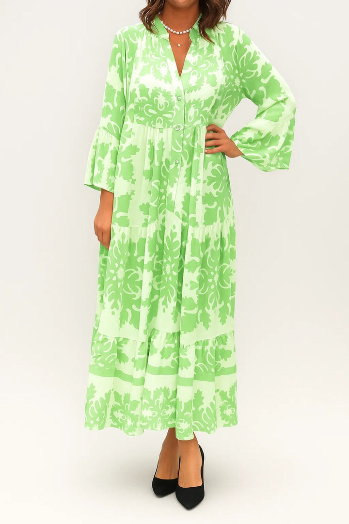 Dam Klänning | Elegant | Med Knappar | Sommar