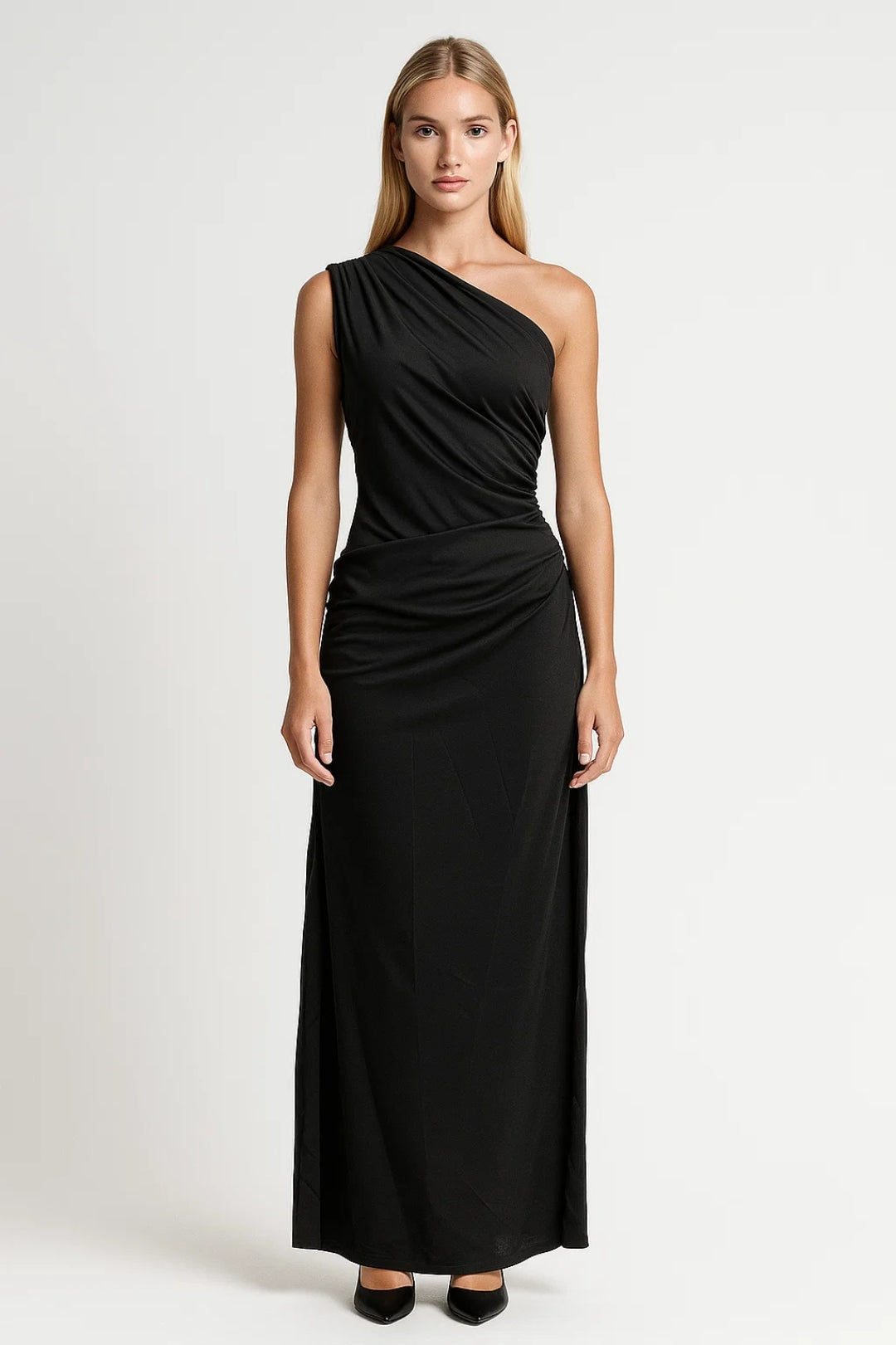 Dam Klänning | Elegant | Draperad Slits | Sommar