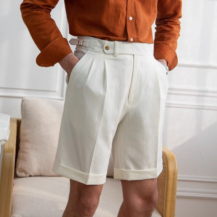 Herr Shorts | Elegant Tapered | Med Knappar | Sommar