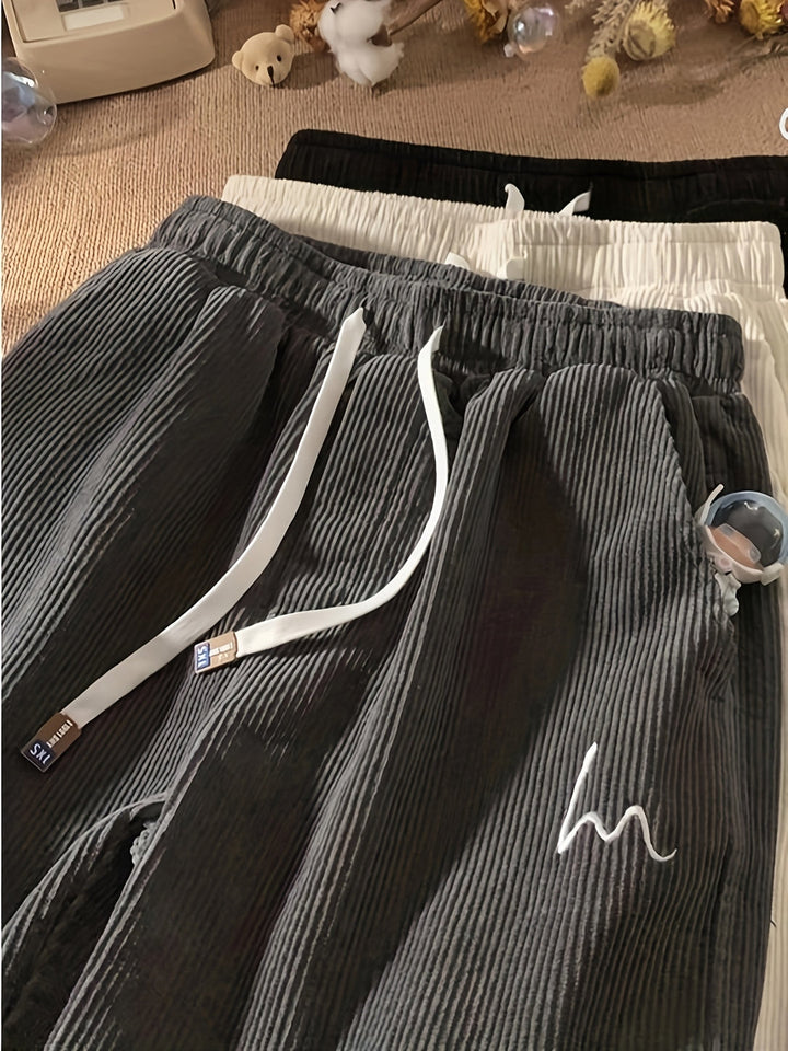 Herr Byxor | Straight Ribbed | Med Dragsko | Sommar