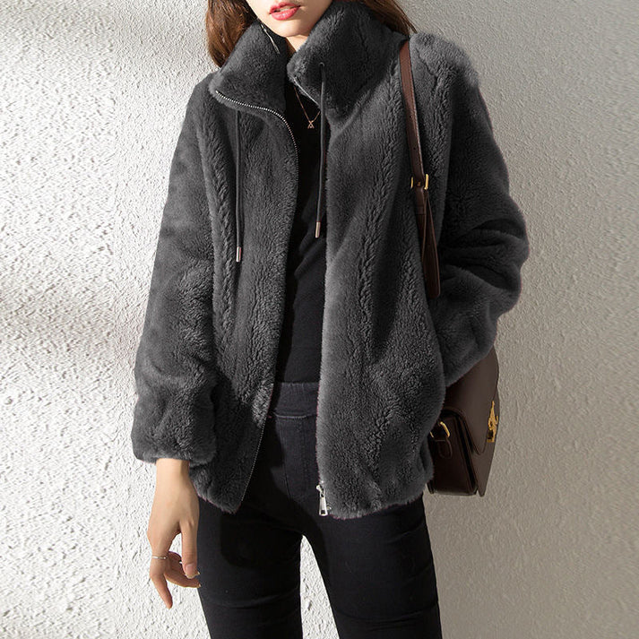 Damjacka | Elegant Värme | Lyxig Plush Look