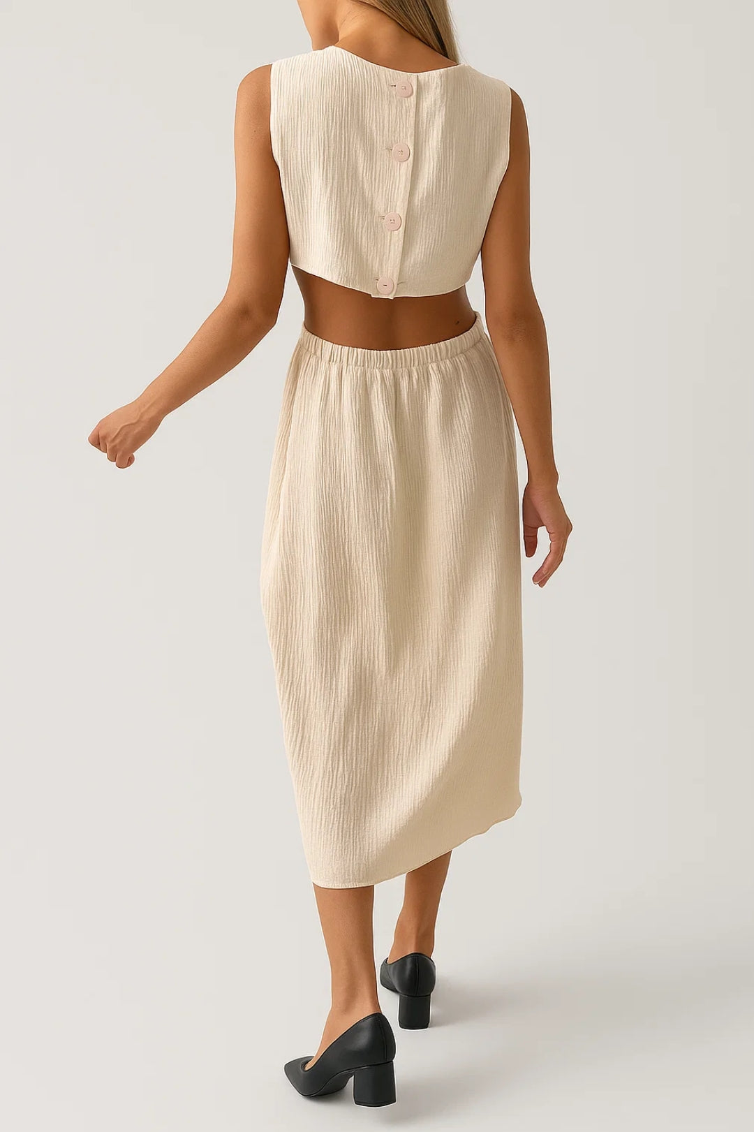 Dam Klänning | Elegant | Cut-out Detail | Sommar