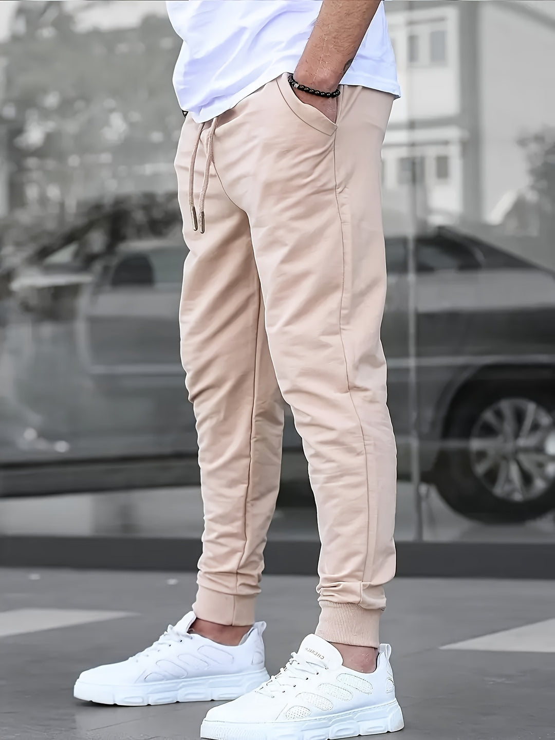 Herr Byxor | Slimfit | Elastiska Benslut | Sommar