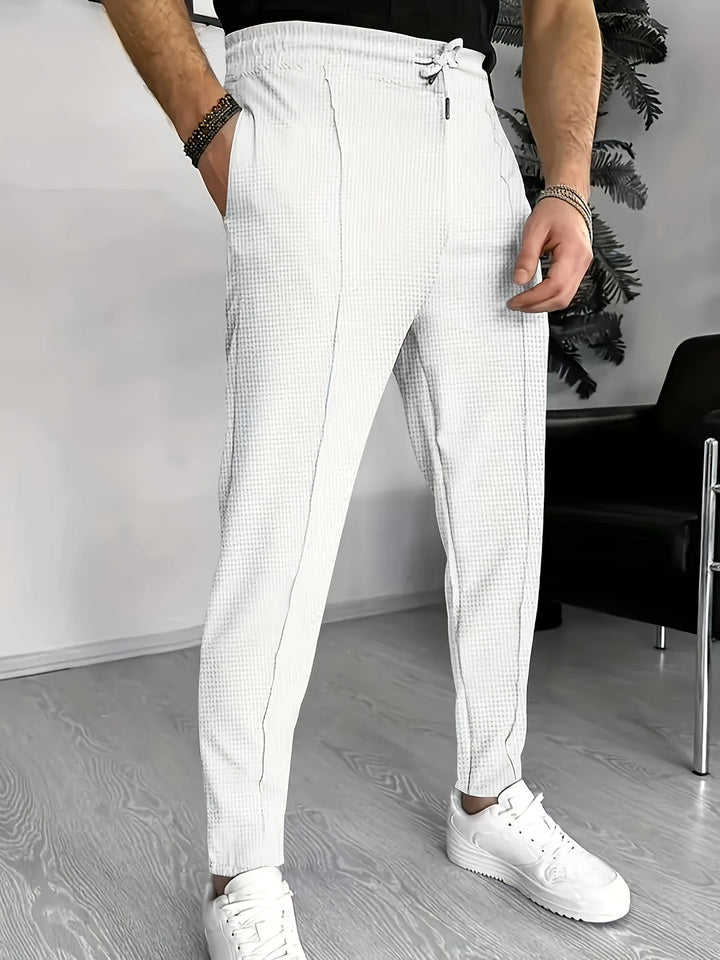 Herr Byxor | Tapered Slimfit | Med Dragsko | Sommar