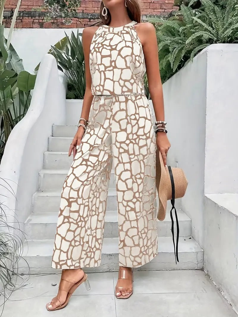 Dams Set | Geometrisk Print & Ruimade Detaljer | Sommar Casual