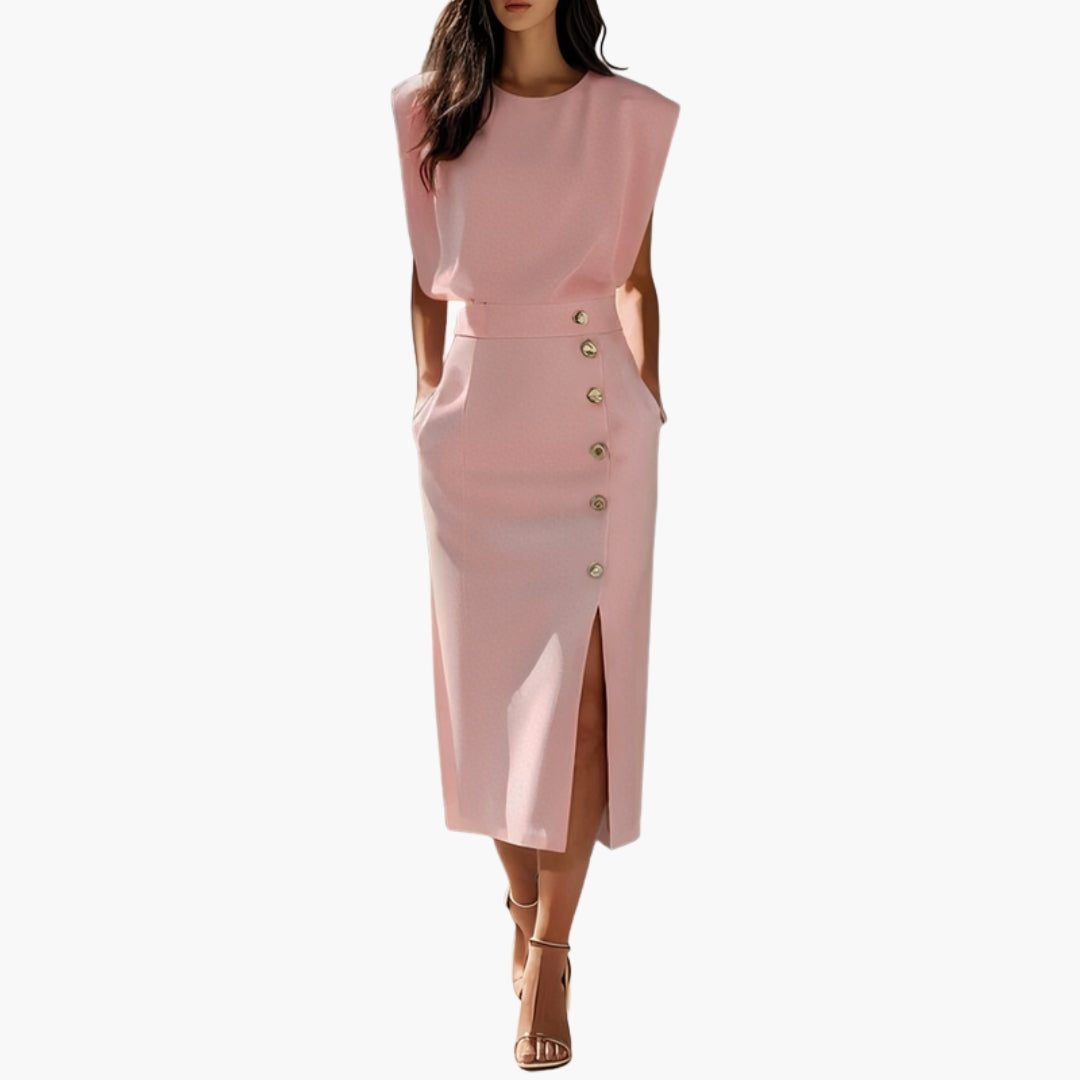 Dam Klänning | Elegant | Midi | Sommar