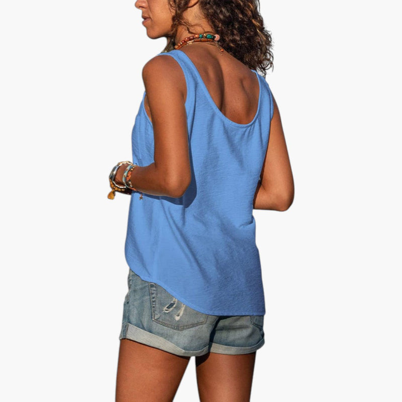 Dam Linne | Casual | Med Knappar | Sommar