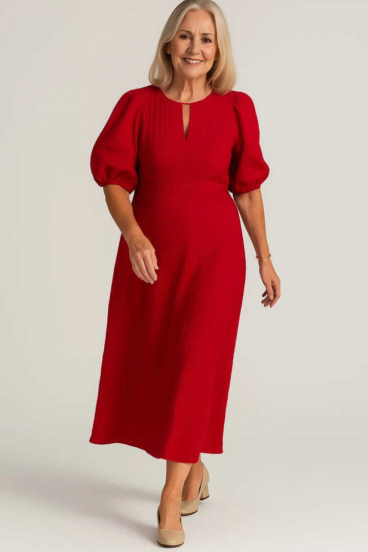Dam Klänning | Elegant | Puffärm | Sommar