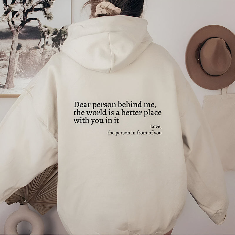 Huvtröja för kvinnor | Casual & Sportig | Tryckt design | Fickor & huva