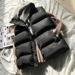 Damväst | Vadderad Bodywarmer | Ärm­lös Vinterväst med Dragkedja
