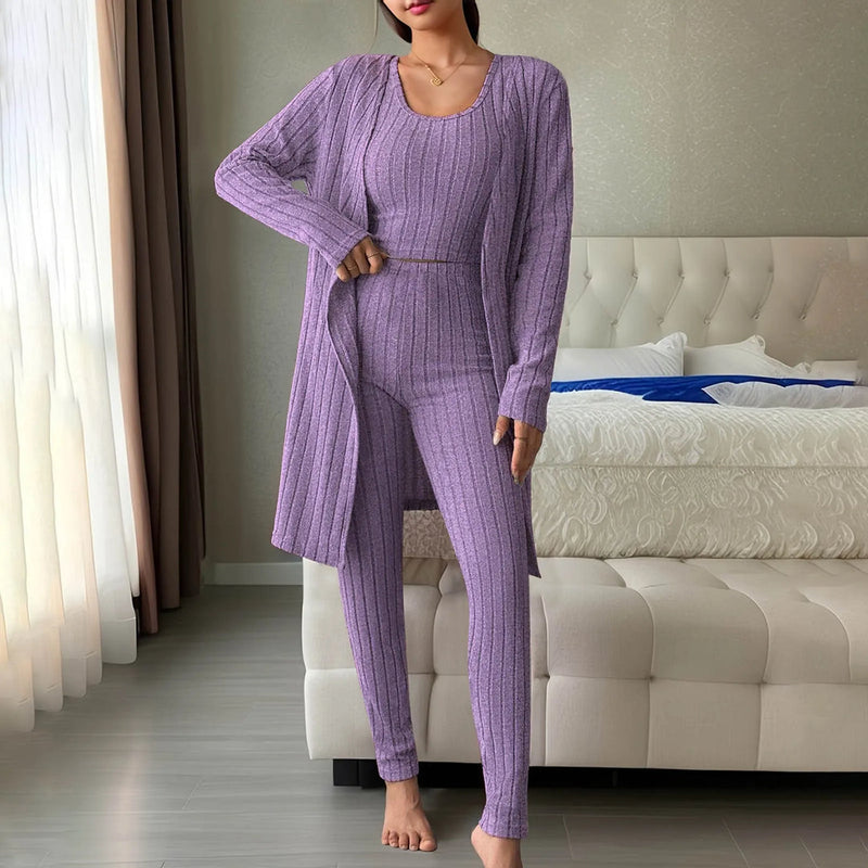 Loungewear-set för kvinnor | 3-delat | Stickat & mysigt | Ultimate Comfort