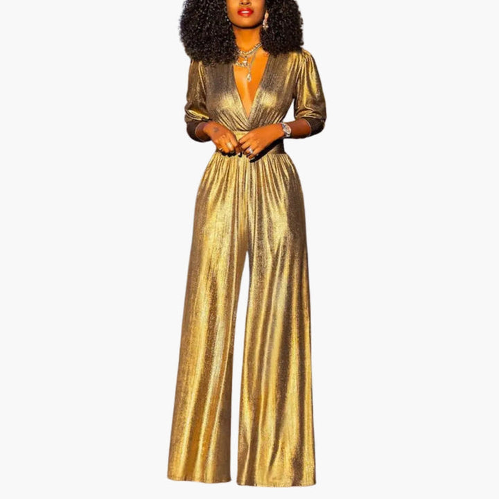 Dam Jumpsuit | Elegant | Djup V-ringning | Sommar