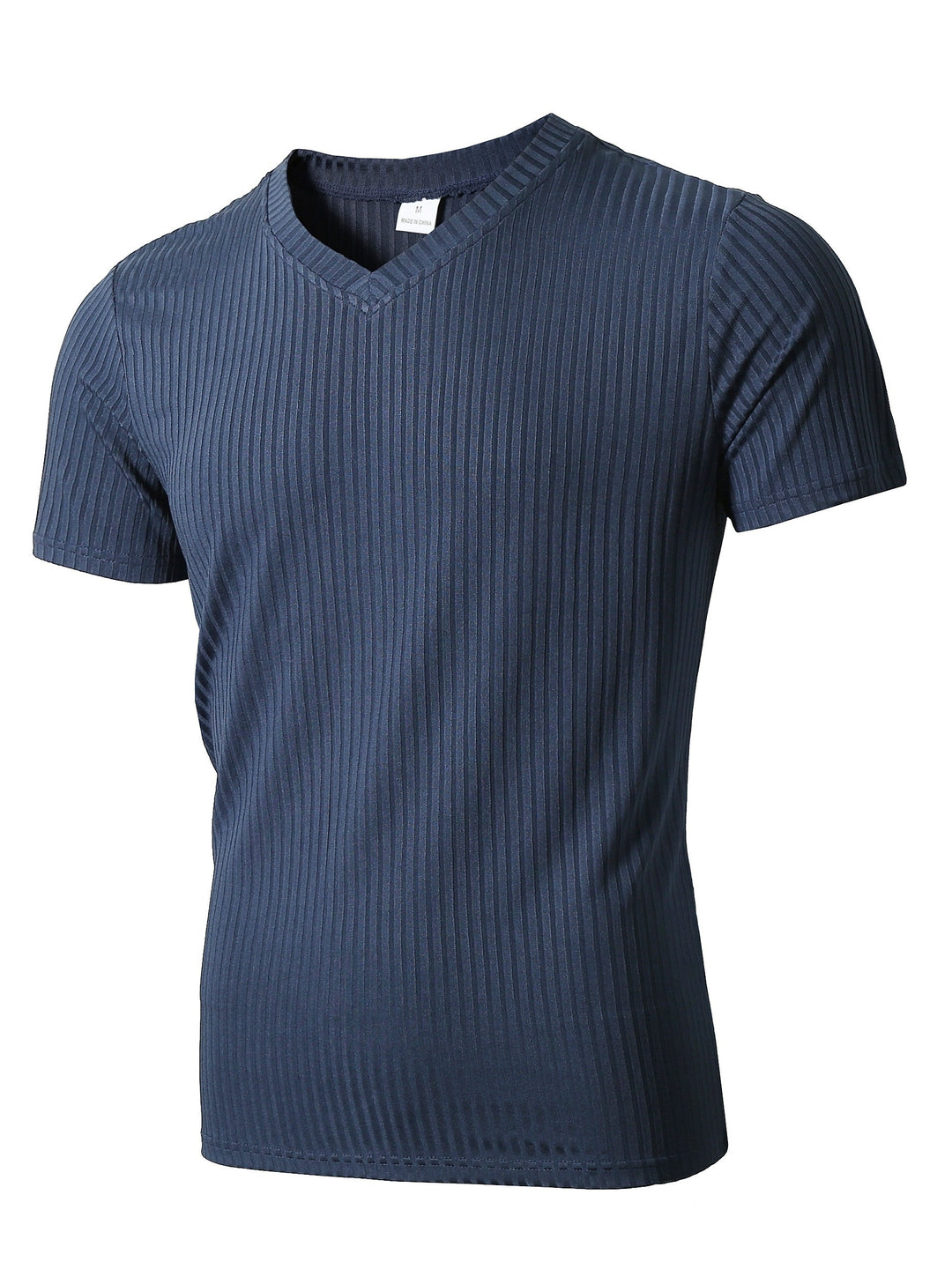 Herr-T-shirt | Slim fit | V-ringad | Sommar