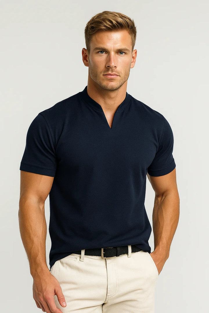 Herr T-shirt | Slimfit Elegant | Kort Ärm | Komfort