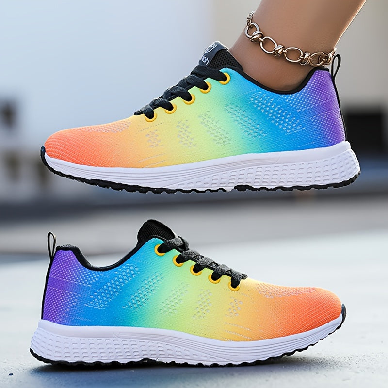 Dam Sneakers | Lätt & Andas | Kamouflagemönster | Stickad Meshdesign