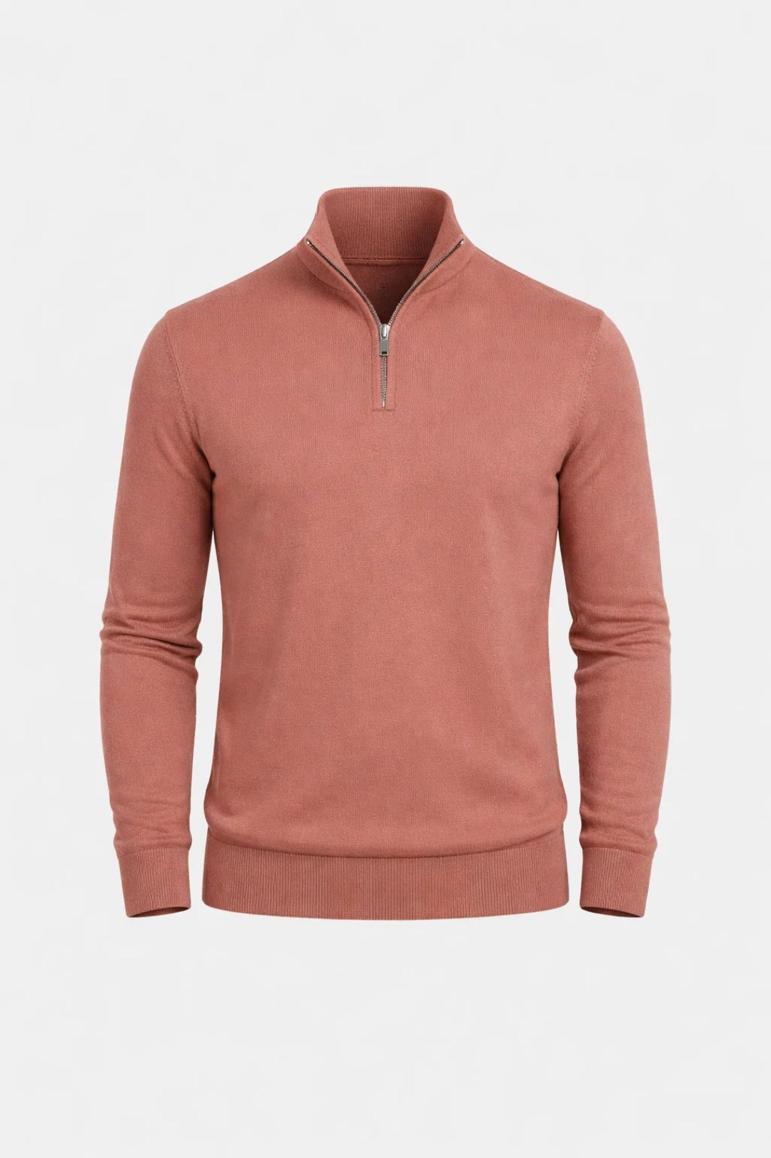 Herr Tröja | Slimfit Elegant | Halv Dragkedja