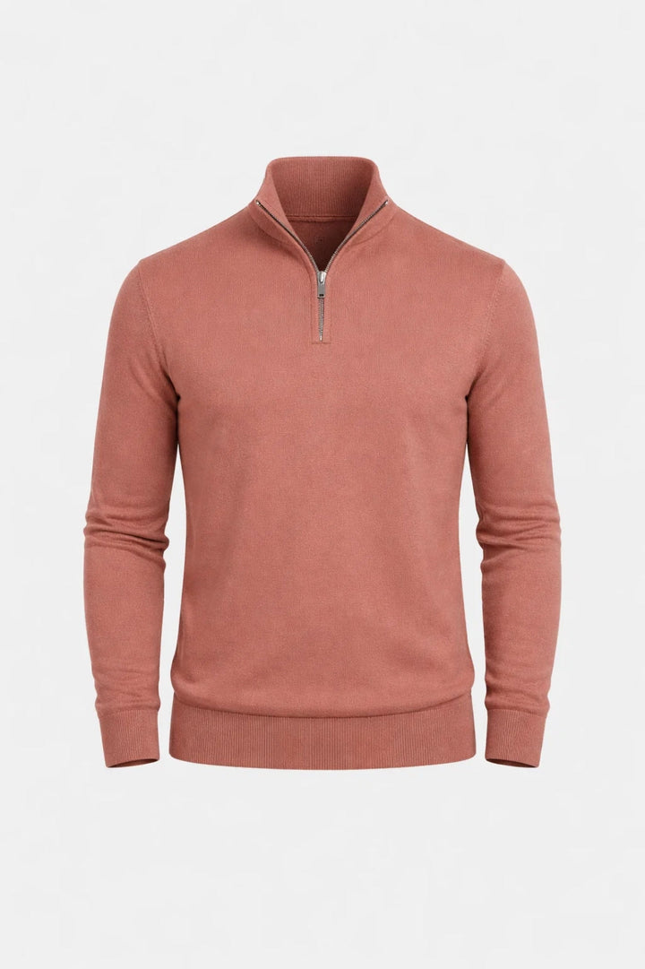 Herr Tröja | Slimfit Elegant | Halv Dragkedja