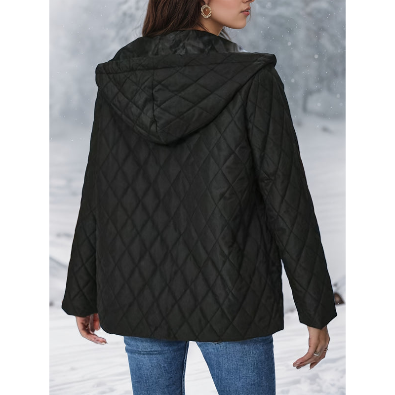 Vinterjacka Dam | Elegant Quiltad Jacka med Huva