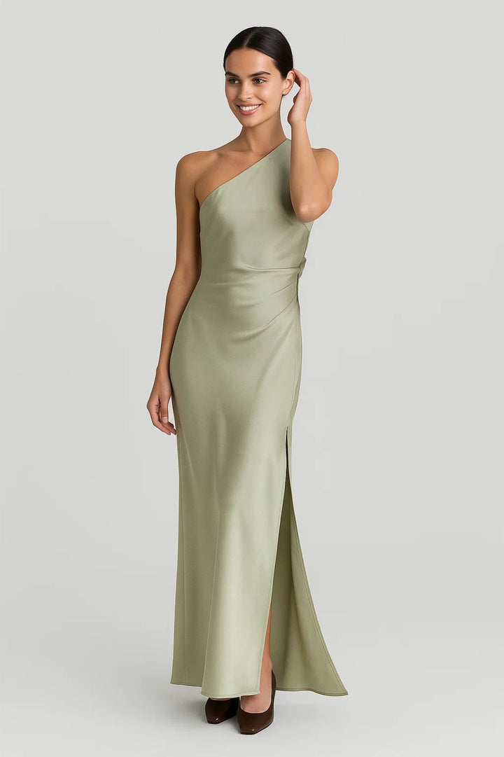 Dam Klänning | Elegant | One Shoulder | Med Slits | Sommar