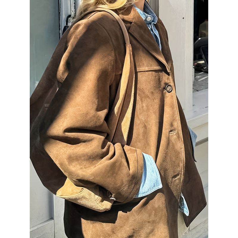 Vinterrock Dam | Vintage Blazerjacka med Knäppning | Elegant