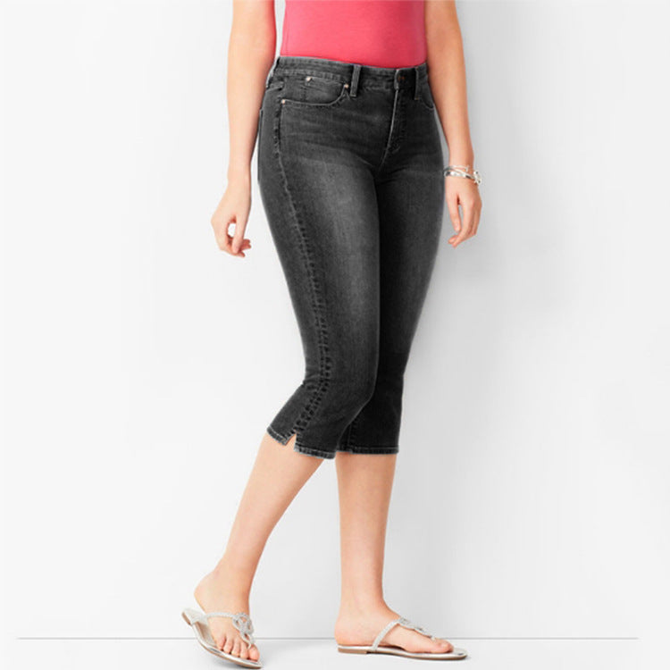 Dams Capri Byxor | Stretch &amp; Stiliga | Denim Passform &amp; Bekväm Design